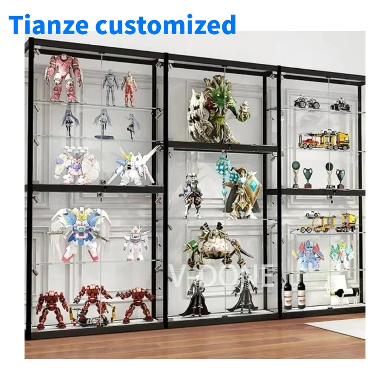 [Customized]Wall showcase furniture wall mounted glass showcase