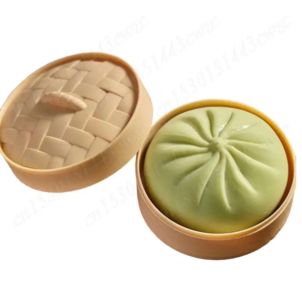Kleurrijke Dumpling Stressballen Fidget Zintuiglijk speelgoed Knijpdeegbal Stress Relief Handspeelgoedbroodje met voedselstomer Rekbaar bureau