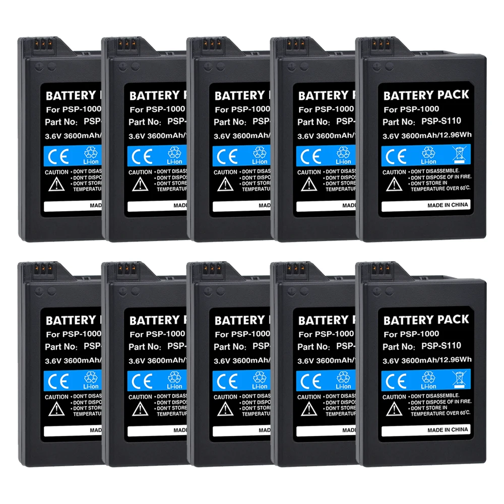 

5/10pcs PSP-1000 Battery For Sony PSP1000 (1001,1002,1003,1004,1005,1006) PlayStation Portable Controller