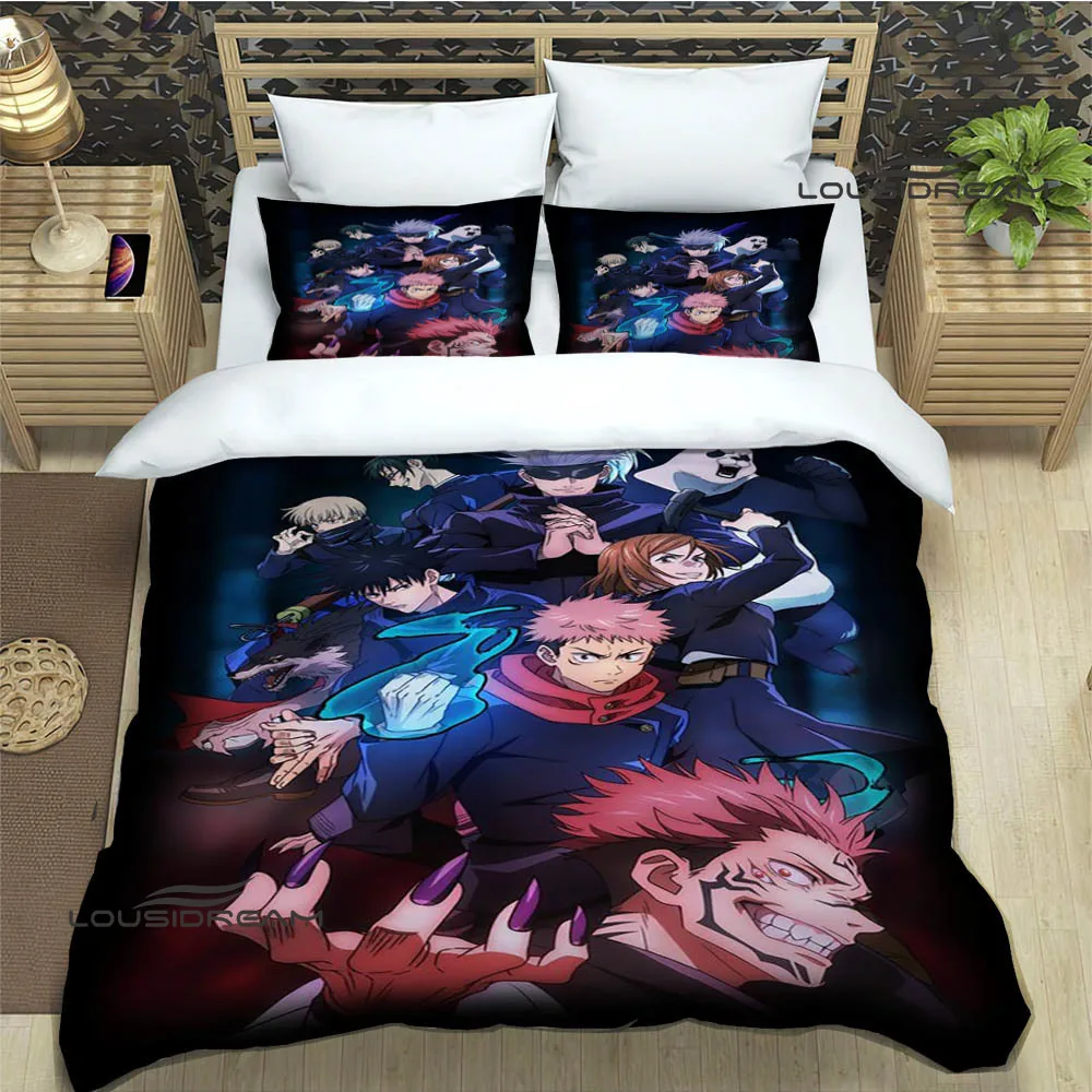 

Jujutsu Kaisen Cartoon Bedding Sets exquisite bed supplies set duvet cover bed comforter set bedding set luxury birthday gift