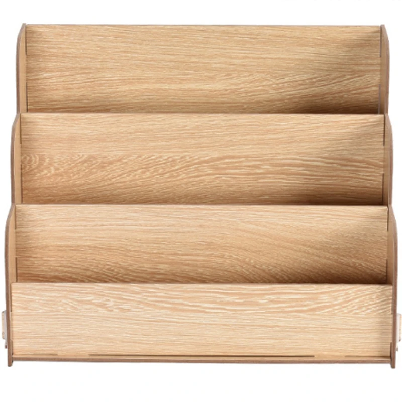 Diy Desktop A4 Holz Datei Rack Multifunktionale Kreative Finishing Büro Lagerung Box Informationen Rack Büro Lagerung Rack