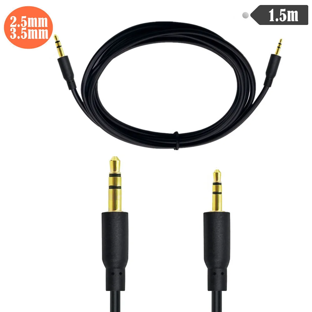 3.5mm przewód Aux męskie do 2.5mm Jack męskie słuchawki AUX Audio Stereo 3 4-biegunowy kabel 3.5mm Aux przewód Audio dla słuchawka do telefonu