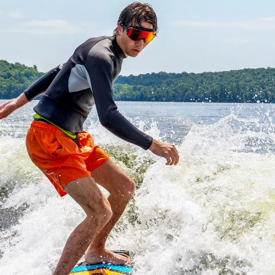 Frameless Ultralight Swim Goggle, AntiFog Nanotech Lens, 100 UV Protection, Surf, SUP, Jet Ski, Waterski, Open Water