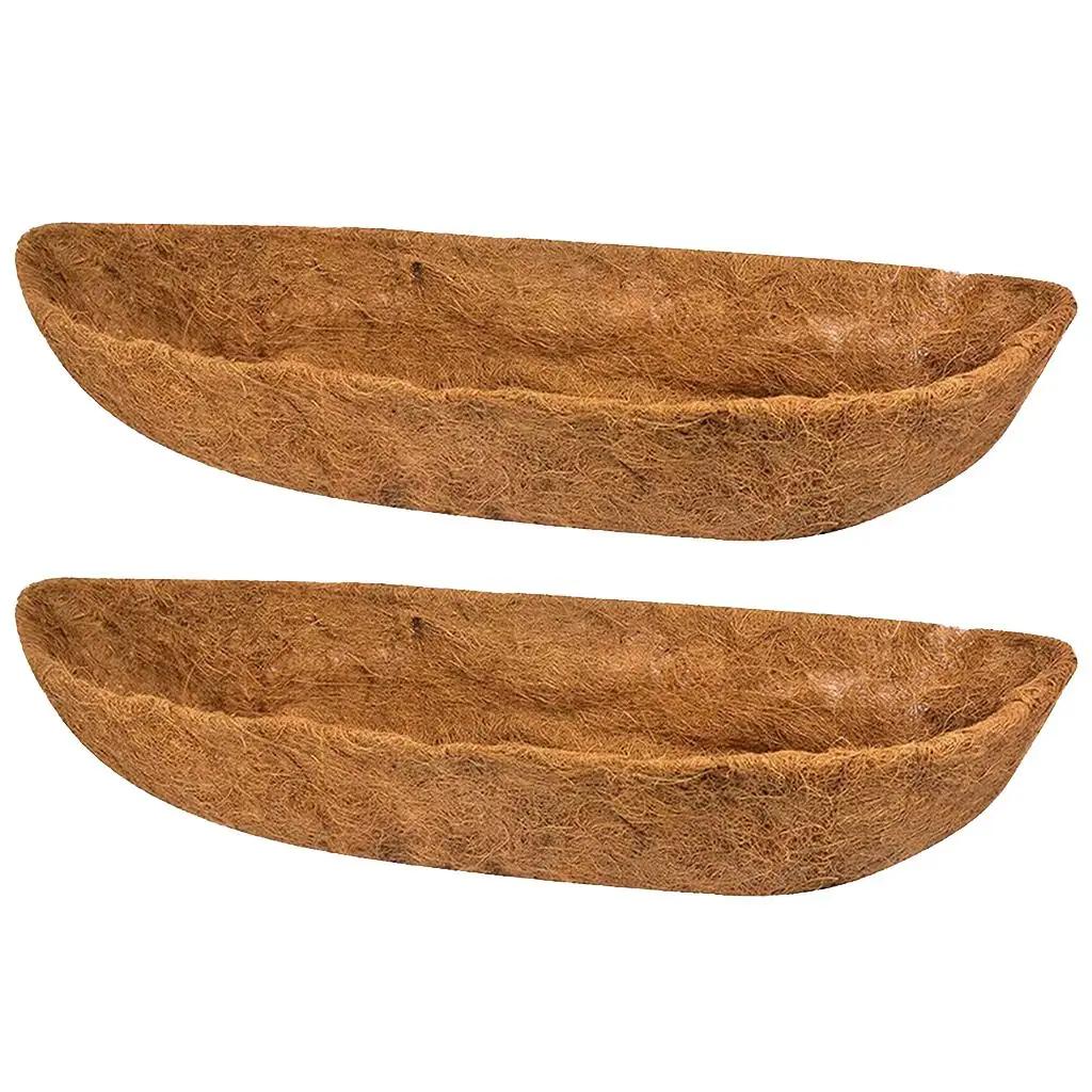 Replacement Coco Fiber Trough Liner for Hanging Baskets Plant Moisture Control Indoor Outdoor Gardening Supply