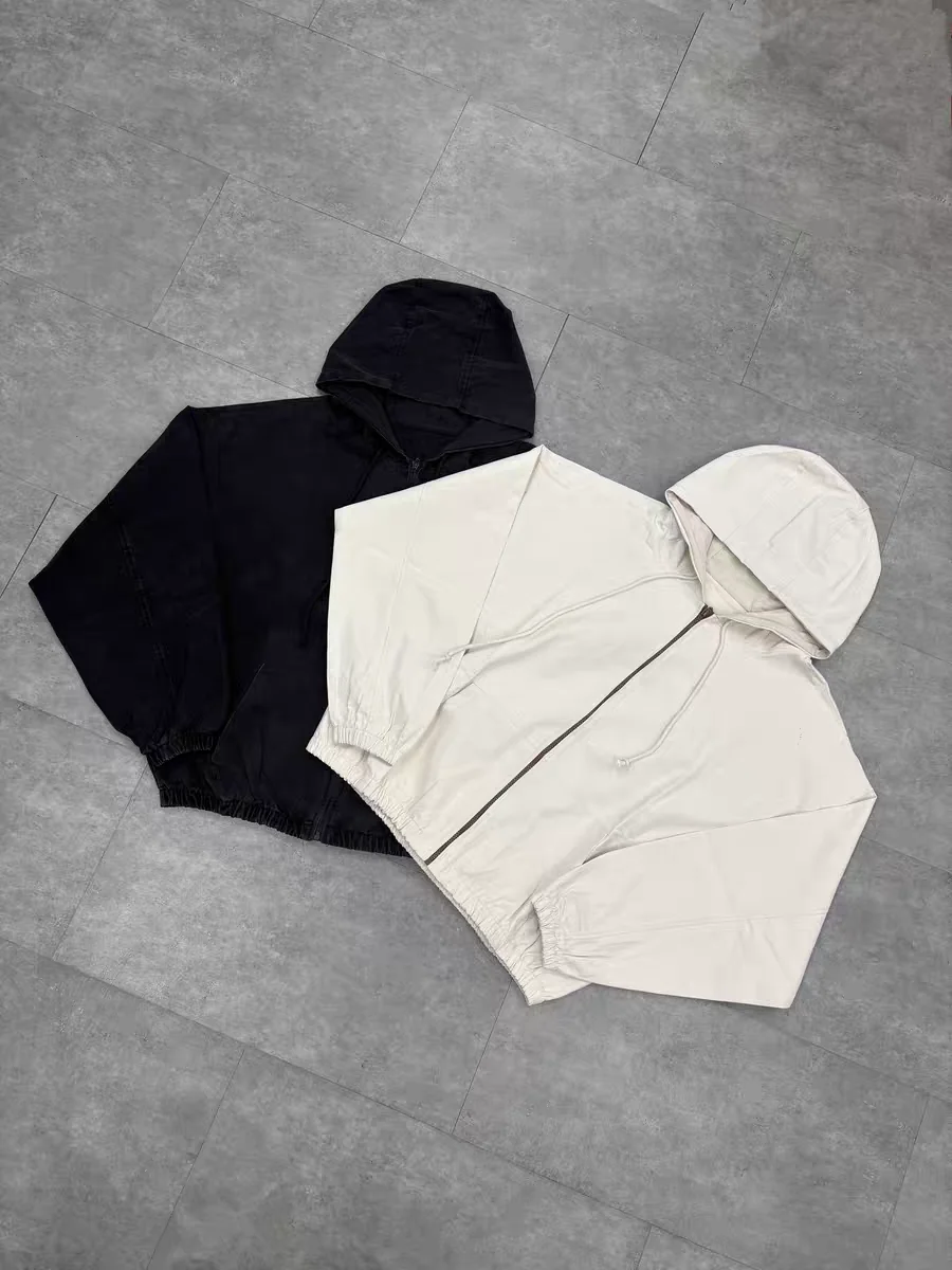 Vintage Washed Kanye Zipper Jacket High Quality Baseball Jacket Coats Tags