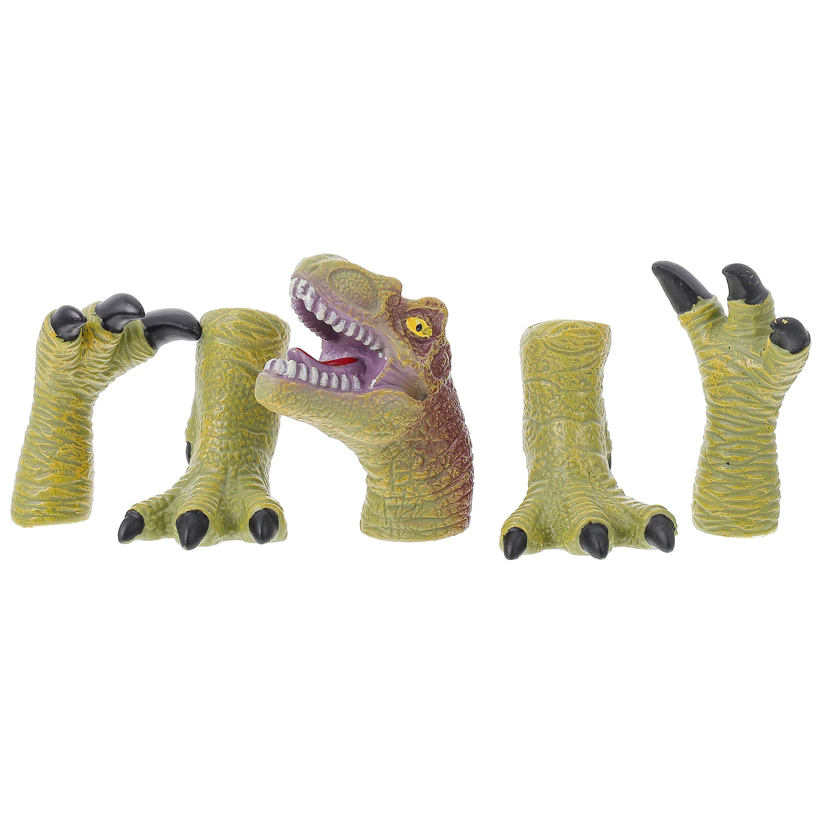 Dinosaur Finger Puppet Hand Claw Toys Kids Soft Rubber Game Props Party Dinosaurs Animals Vinyl Role Play Parent-child