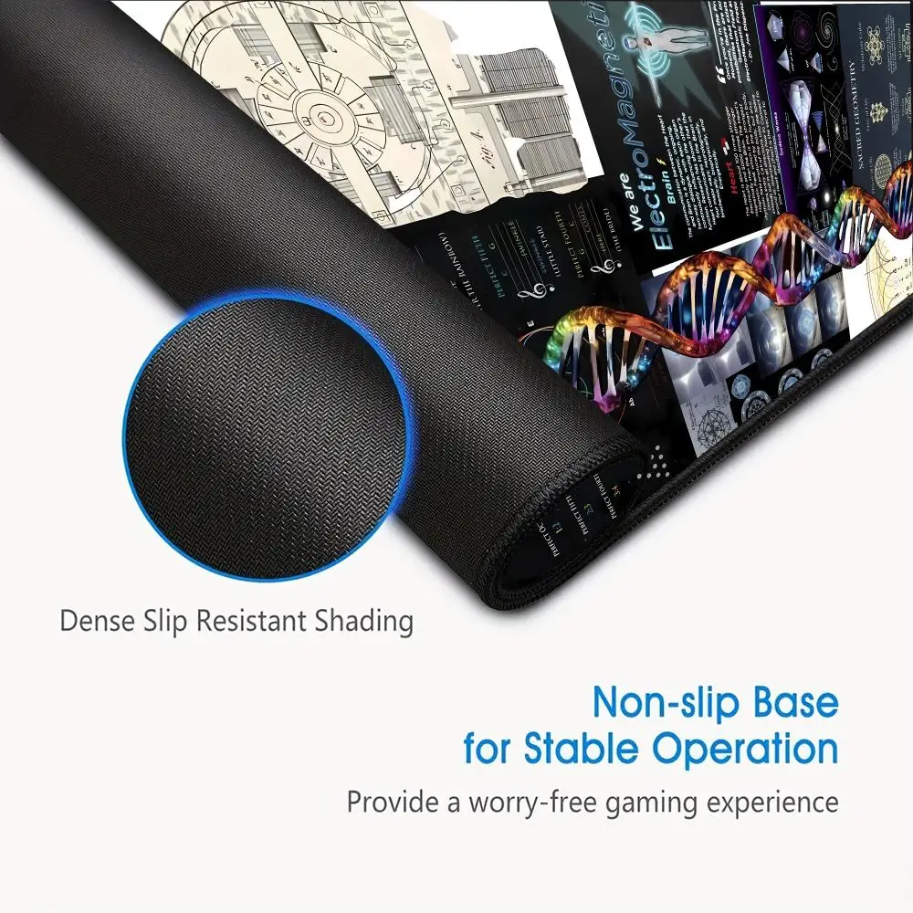 Негабаритный персонализированный коврик для игровой компьютерной клавиатуры для офисного использования с ковриком для мыши с запираемым краем