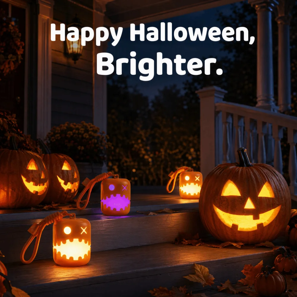 Multicolor Halloween Pumpkin Nightlight Color-Changing LED Lightweight Pumpkin Decor Lamp Built-In LED Pull-On Cord Switch