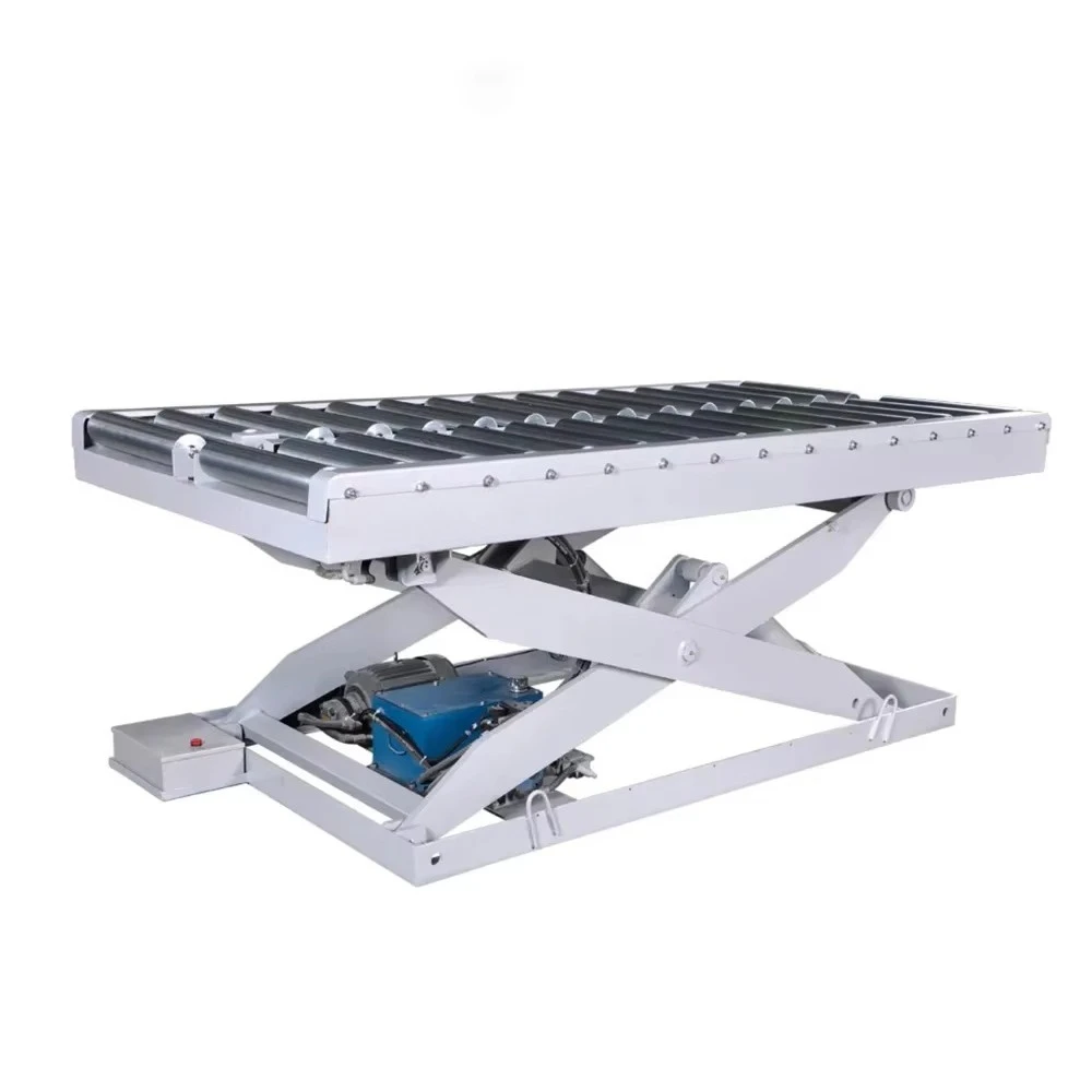 Strong Load Capacity for Efficient Woodworking Production Electric Scissor Lift Table Smooth Lifting 6m Pump Mast