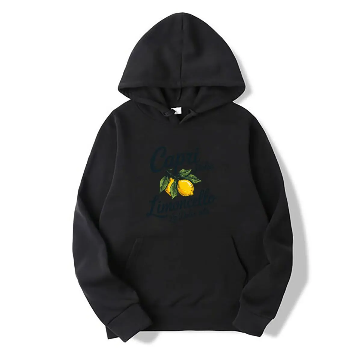 Capri Italia Limoncello La Dolce Vita Lemon Illustration Autumn and winter new men's and women's hooded sweatshirts