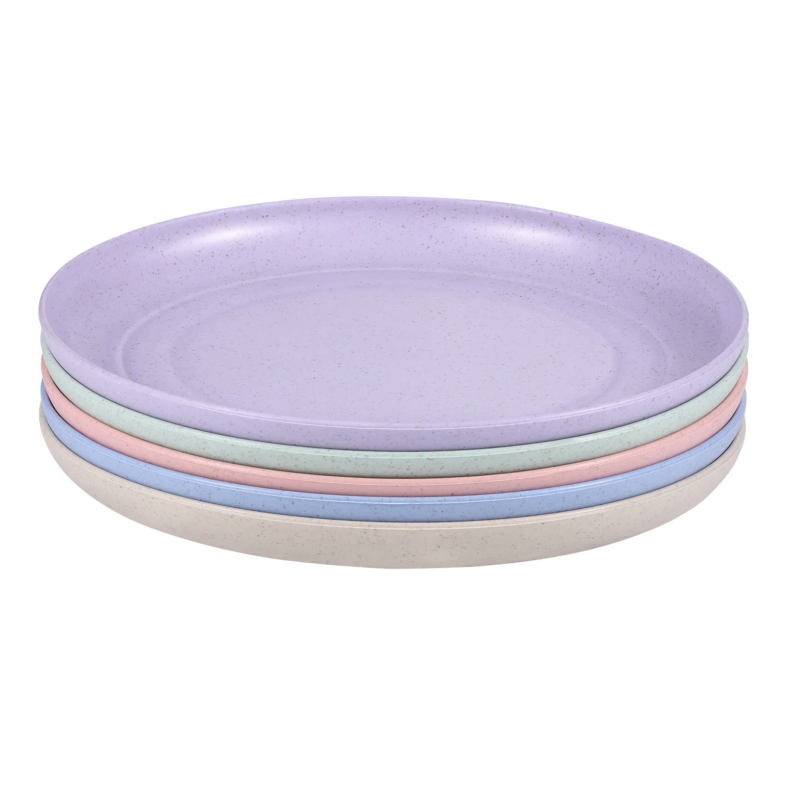 5pcs Plates Unbreakable Lightweight Dinner Plates Reusable Sturdy Dinnerware Set for Home Kitchen