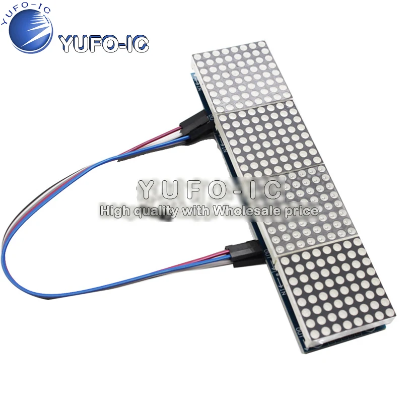 MAX7219 4-точечный матричный дисплей, комбинированный решетчатый модуль, 1-чиповый модуль драйвера управления микрокомпьютером