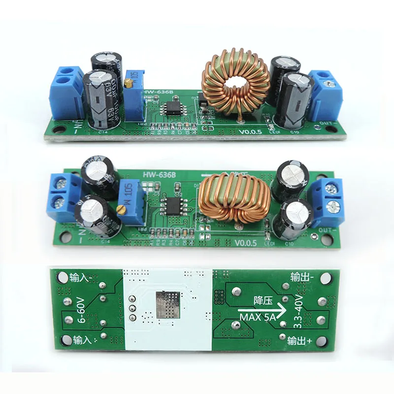 Power Supply Module DC-DC 5A Adjustable 60V 48V 36V 24V to 30V 24V 12V 3.3V Car Charger Regulator Step Down Buck Converter m20