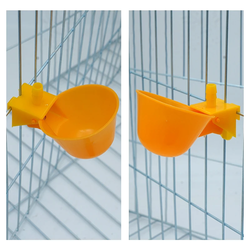 5 Pcs Chicken Water Feeder Automatic Filling Waterer Yellow Poultry Drinking Cups Farm Chicks Duck Goose Turkey Drinking Tool