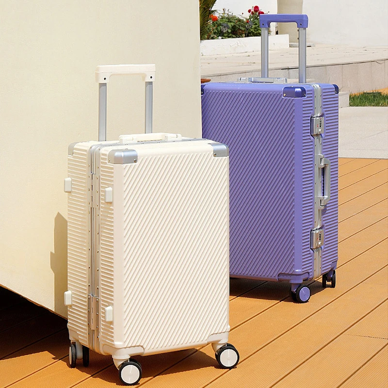 20 Inch Suitcase Pressure resistant Luggage Aluminium Frame 26 Inch Luggage Boardable Silent Universal Wheels Combination locks