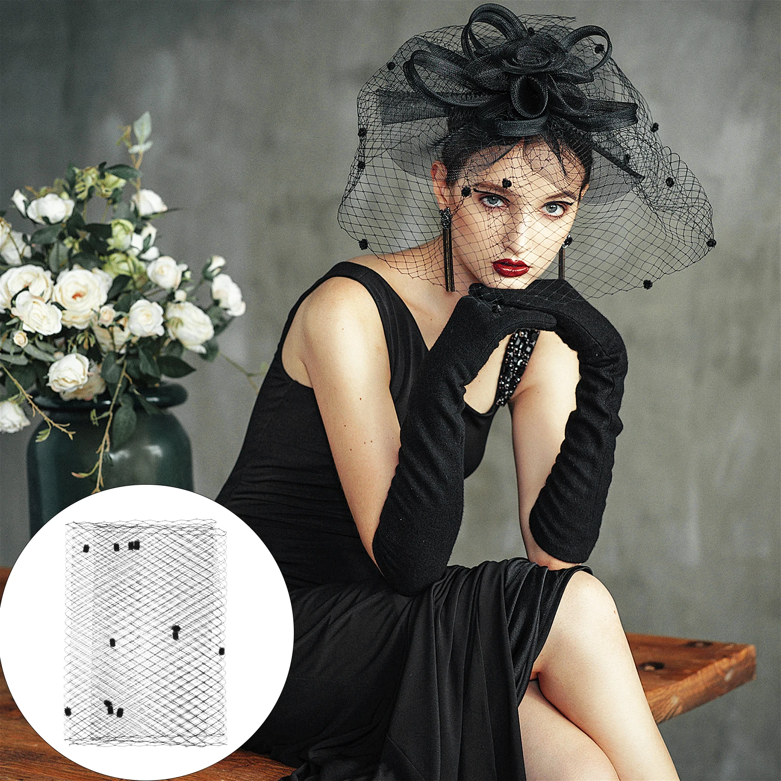 

Black Mesh Fabric for Hats Dresses Clothing Accessories DIY High Quality Gauze Perfect Match Any Outfits Eco Friendly