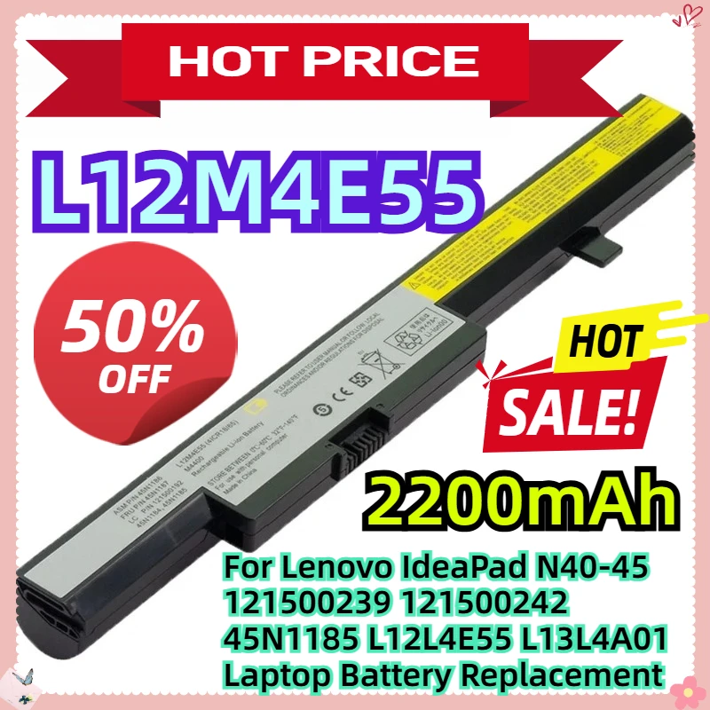 

For Lenovo IdeaPad N40-45 121500239 121500242 45N1185 L12L4E55 L13L4A01 Laptop Battery Replacement