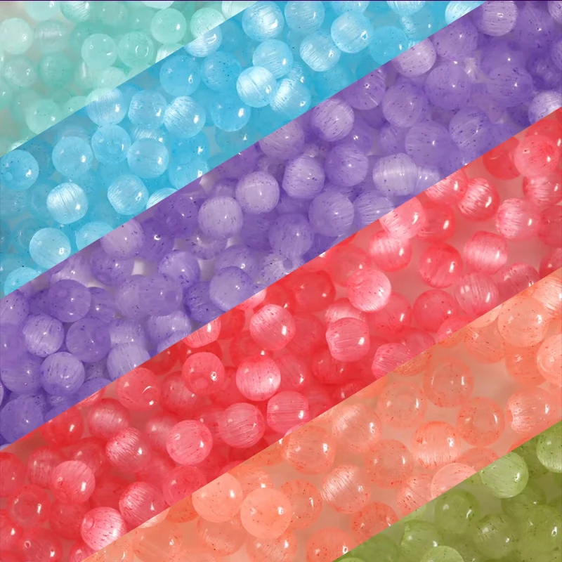 Contas de semente de vidro coloridas 4/6/8mm, redondas, olho de gato, espaçador solto, faça você mesmo, pulseira, colar, corrente de telefone, materiais de fabricação de jóias