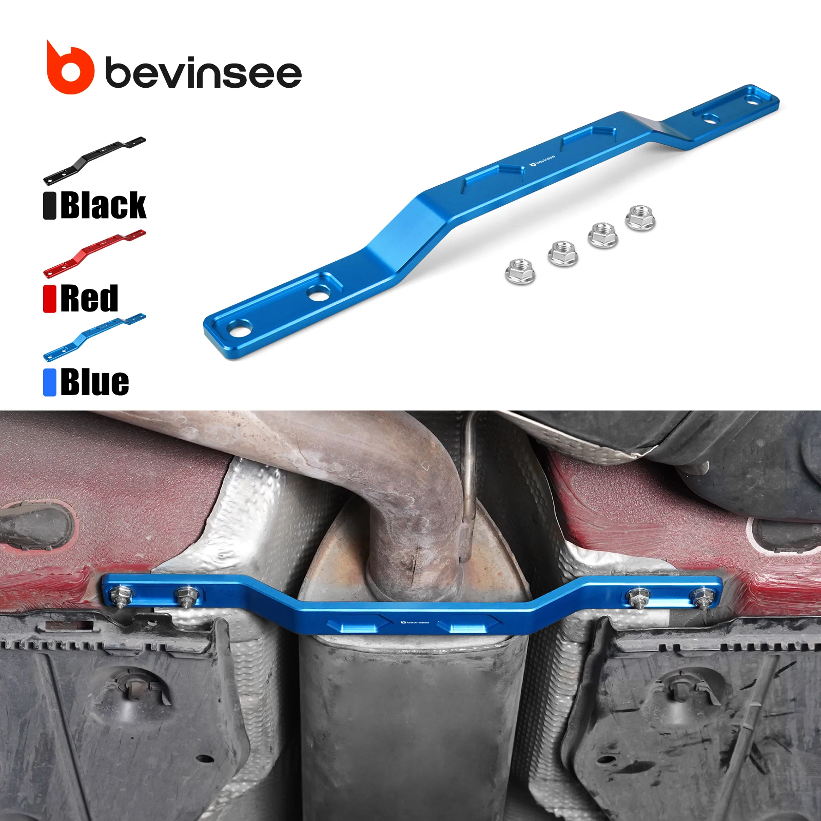 

Aluminum Rear Tunnel Brace for Audi A3 8V 8Y, for VW MQB w/FWD & AWD for Golf MK7 MK8 for Passat B8, Replace for 5Q0802128