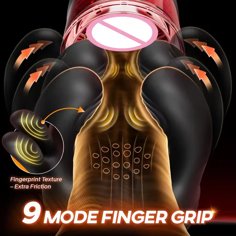 Male Masturbator Sex Toys for Men 360° Licking Glans Mens Vibrator 9 Rotating Clamping Vibrating Modes Adult Sex Toy for Couples - view 3
