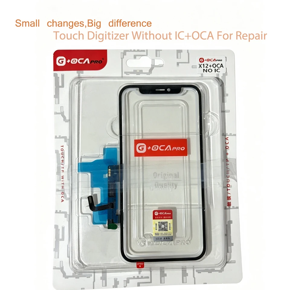 10Pcs Without IC G+OCA For Iphone 15 14 13 12 11 Pro Max Mini Touch Screen Digitizer Panel Sensor No IC Front Glass With OCA