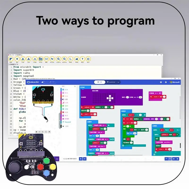 

Game Expansion Board Handle Game Joystick Microbit V2 Joystick Breakout Expansion Board Forkids
