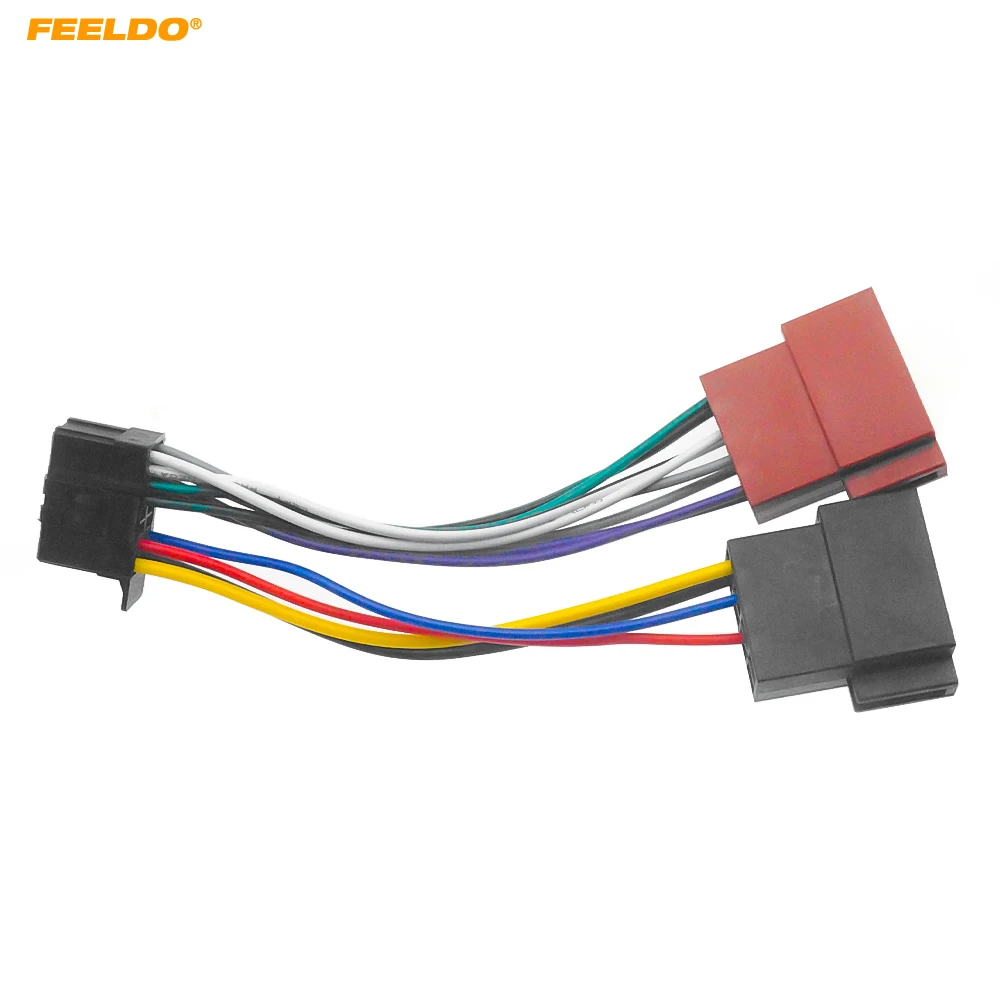 FEELDO-Adaptador de arnés de cableado ISO de Audio para Radio de coche, unidad principal Pionner, unidad principal ISO estéreo automática, Cable # HQ7770