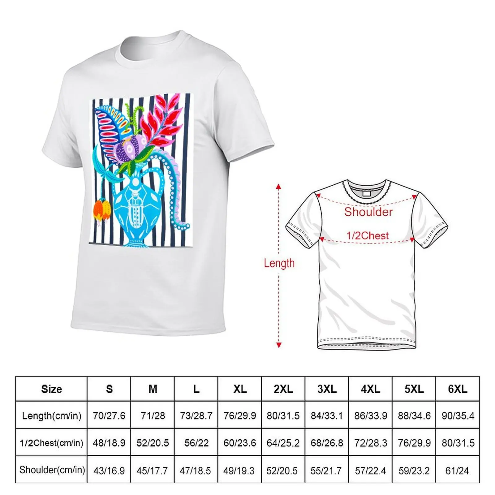 Colourful Exotic Flowers In A Beetle Vase T-Shirt summer clothes gifts for boyfriend compression shirt men