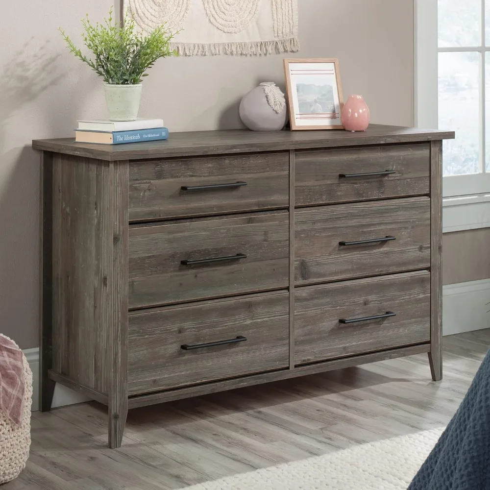 

Station Dresser, L: 50.91" x W: 18.15" x H: 31.85", Pebble Pine Finish，Living Room Drawer, bedroom home drawer cabinet