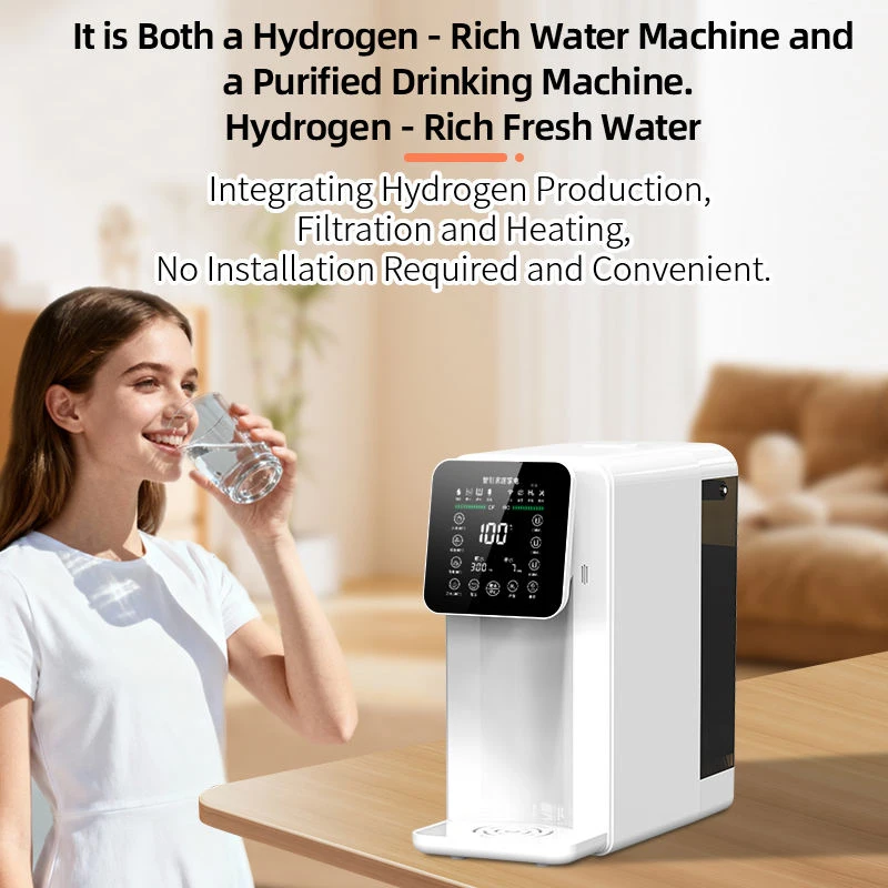 3000 PPB Hydrogen-Rich RO Reverse Osmosis Countertop Electric Plastic Water Heater 5L Capacity Purifier All-in-One Unit