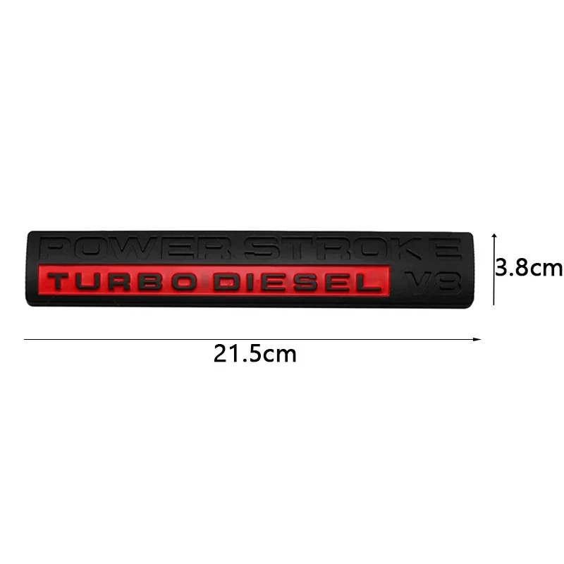 Emblema Lateral para Carrocería de Auto de 21.5x3.8cm, Adhesivo para Maletero Trasero, para Ford POWER STROKE, Insignia para RANGER, ECOSPORT, KUGA, Focus, Mondeo, Fusion, F150