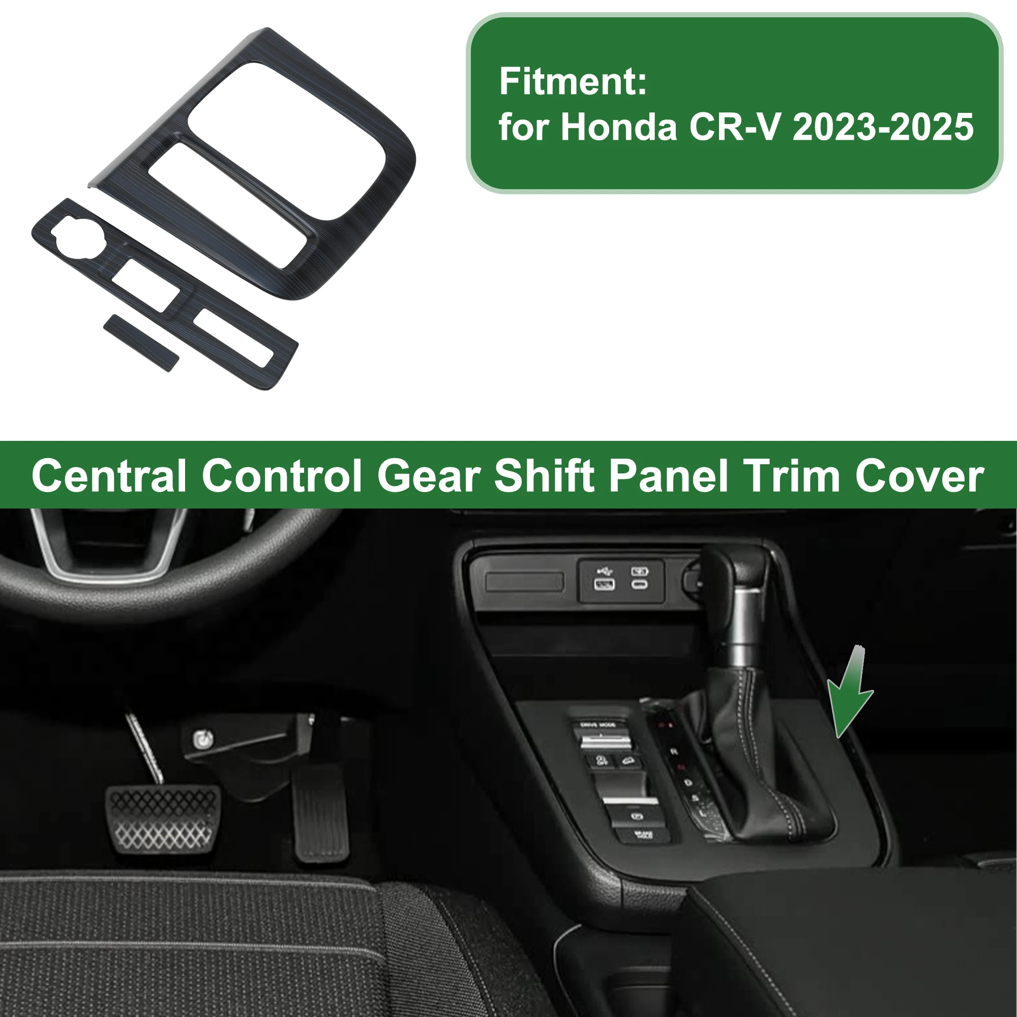 

UXCELL Central Control Gear Shift Panel Trim Sticker for Honda CR-V 2023-2025 Half Pack
