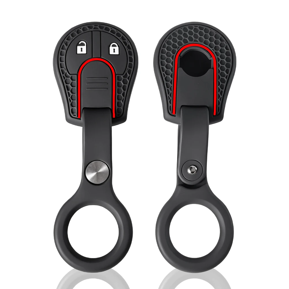 2 Buttons Key Case Silicone Protect Shell for Nissan March Tiida Altima Armada Cube Juke Maxima Pathfinder Rogue Accessories