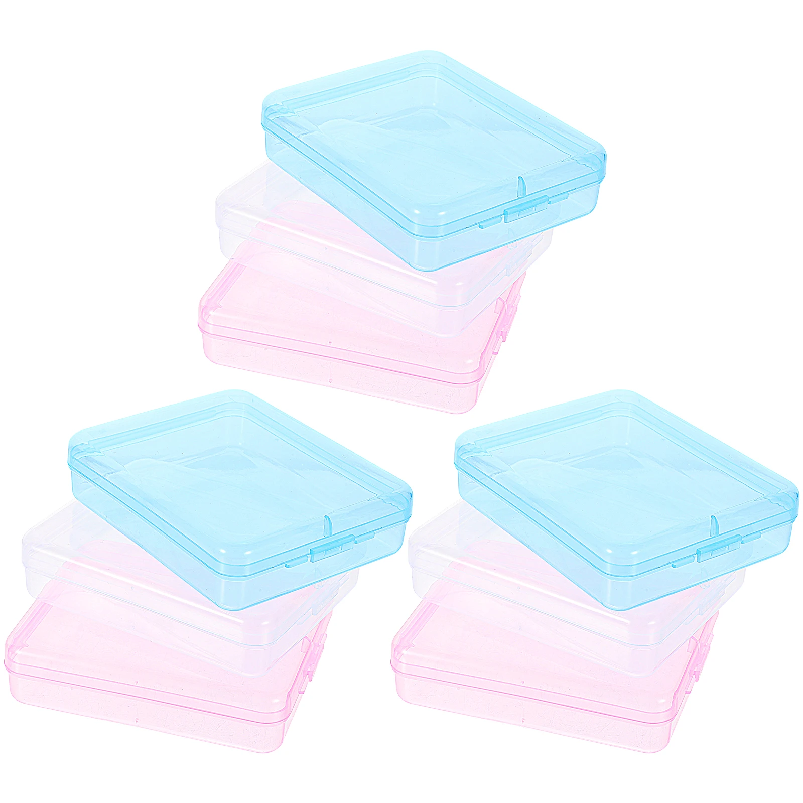

9pcs Makeup Sponge Cases Small Plastic Boxes For Compressed Facial Mask Organizer Beauty Puff Storage Lightweight Case