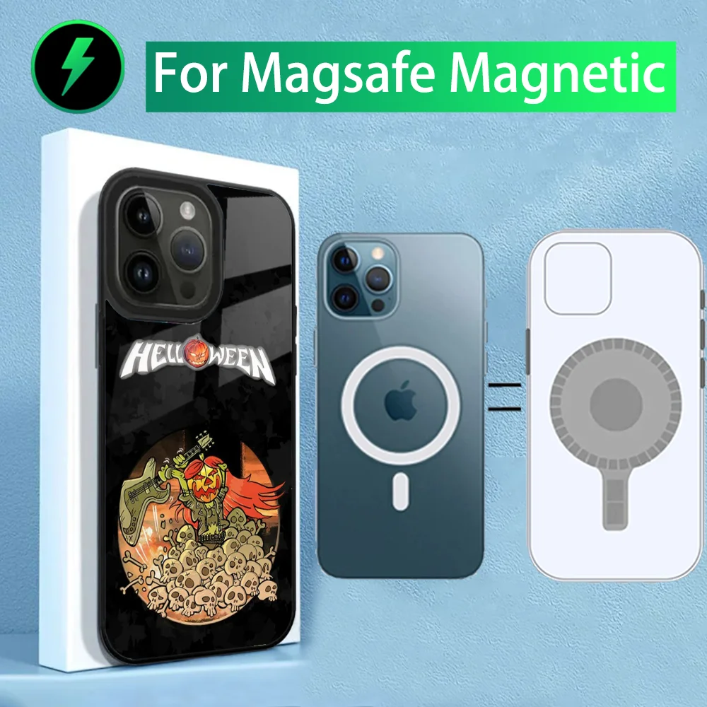 Band H-Helloween Phone Case For iPhone 15,14,13,12,11,Plus,Pro,Max Mini Magsafe Magnetic Wireless Charging