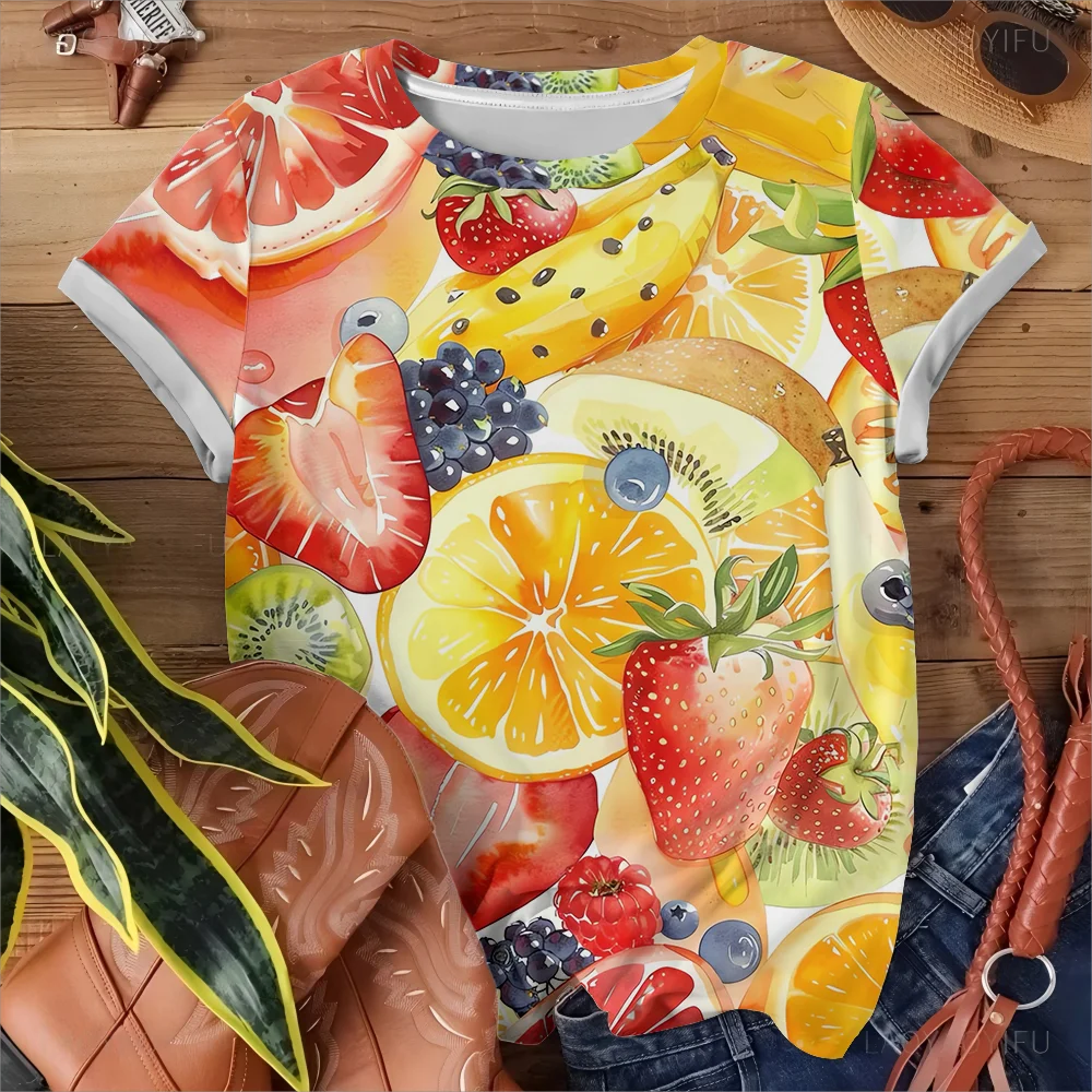 Taglie forti 1XL-5XL Top larghi da donna T-shirt tascabile a maniche corte con scollo a V casual da donna Primavera ed estate Nuovo stile