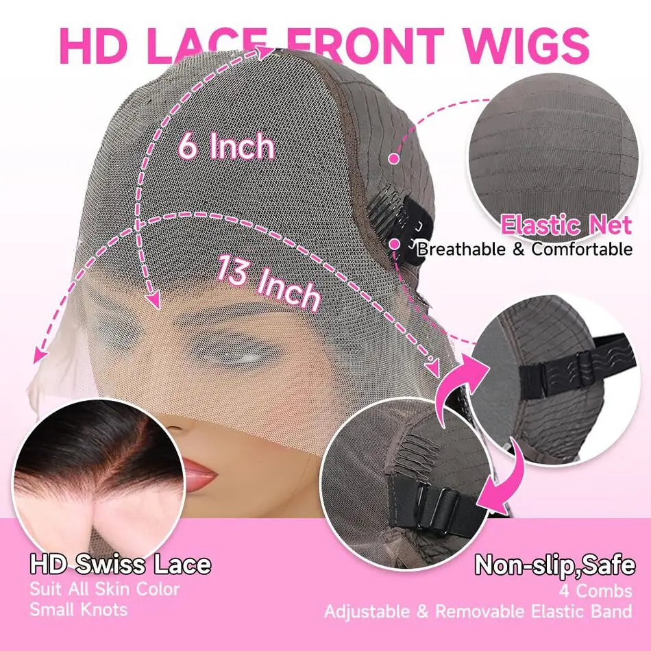 30 بوصة 13x6 الدانتيل الجبهة الباروكات شعر الإنسان 200% الكثافة الجسم موجة HD الدانتيل الجبهة الباروكات شعر الإنسان قبل قطعها الطبيعية الأسود للنساء