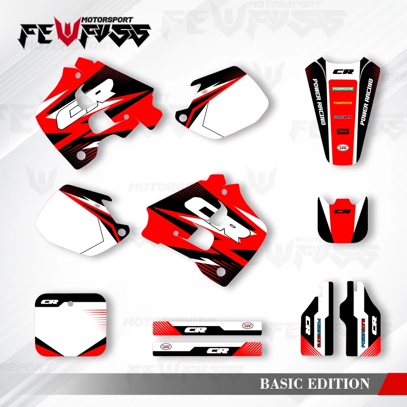 

Графические наклейки Fewfuss, наклейки для мотоцикла на заказ для HONDA 1991, 1992, CR125 CRF250 001