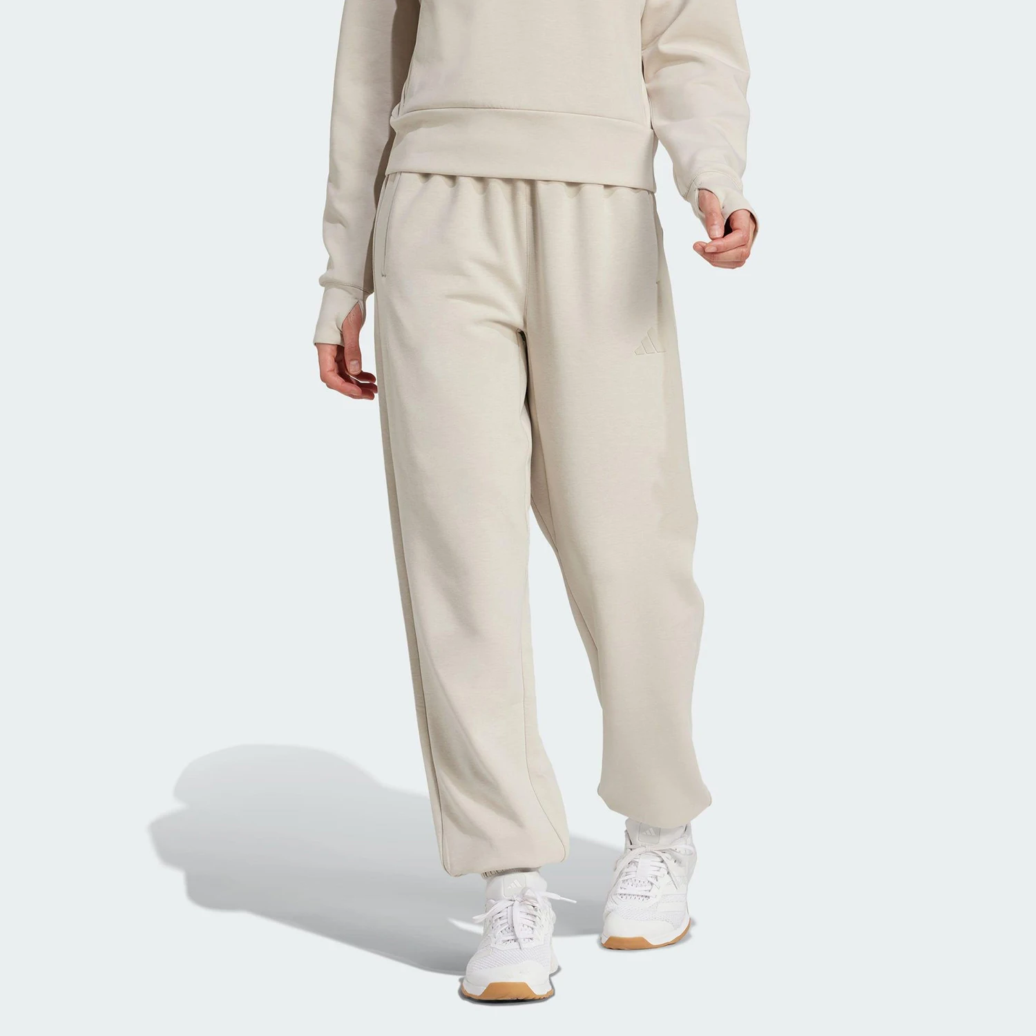 

Adidas genuine women's leg binding mid waist loose classic sports pants JW3398
