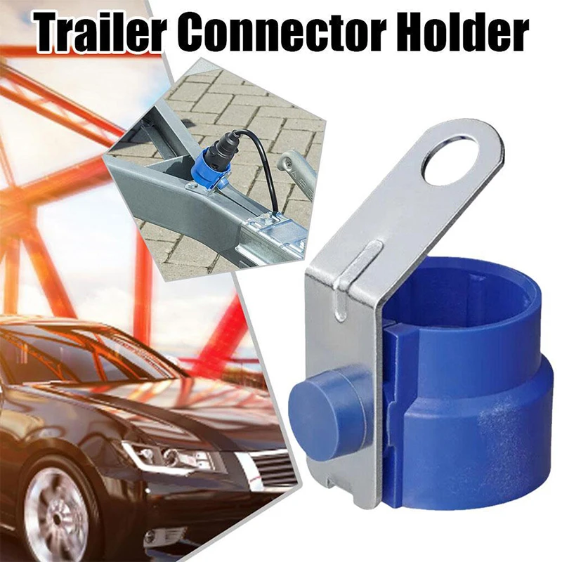 1 buah pegangan Plug Trailer bulat braket ABS konektor Trailer tetap 7 /13 Pin colokan Trailer Aksesori parkir mobil