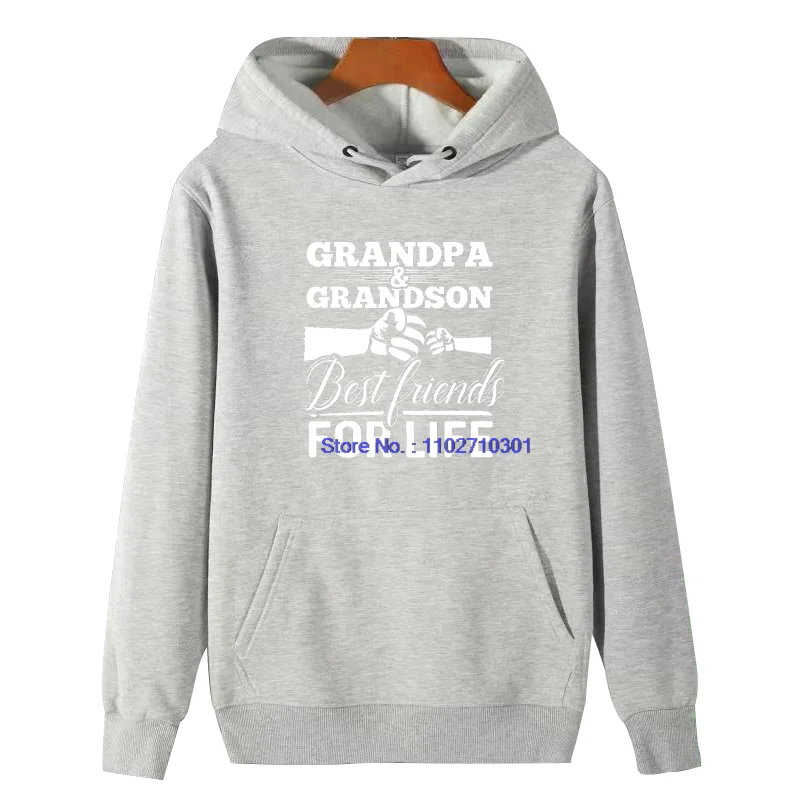 سترة شتوية للرجال الجد والحفيد أفضل أصدقاء مدى الحياة جرافيك قمصان سويت شيرت بقلنسوة سترة سميكة أنيقة