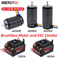 SURPASS HOBBY Rocket-RC 4092/4082/4068 Brushless Motor and 130A/160A ESC for 1/8 RC Drift Racing Monster Truck Off Road Car