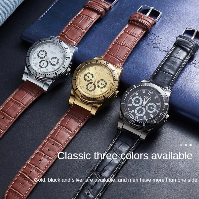 New Retro Men's Watch Tungsten Wire Lighter Creative USB Charging Reminder Light Windproof Electronic Cigarette Igniter view 3