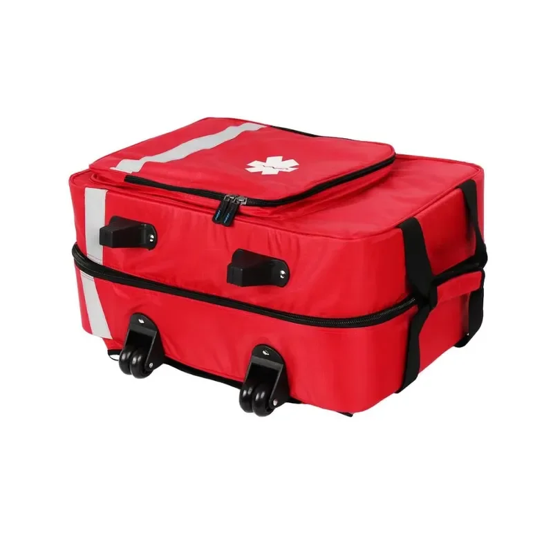 CPR First Aid Kit Medical Ambulance Trauma Supplies Emergency Rescue Bag with Tie Rod for Fire Safety and Home Use Emergency