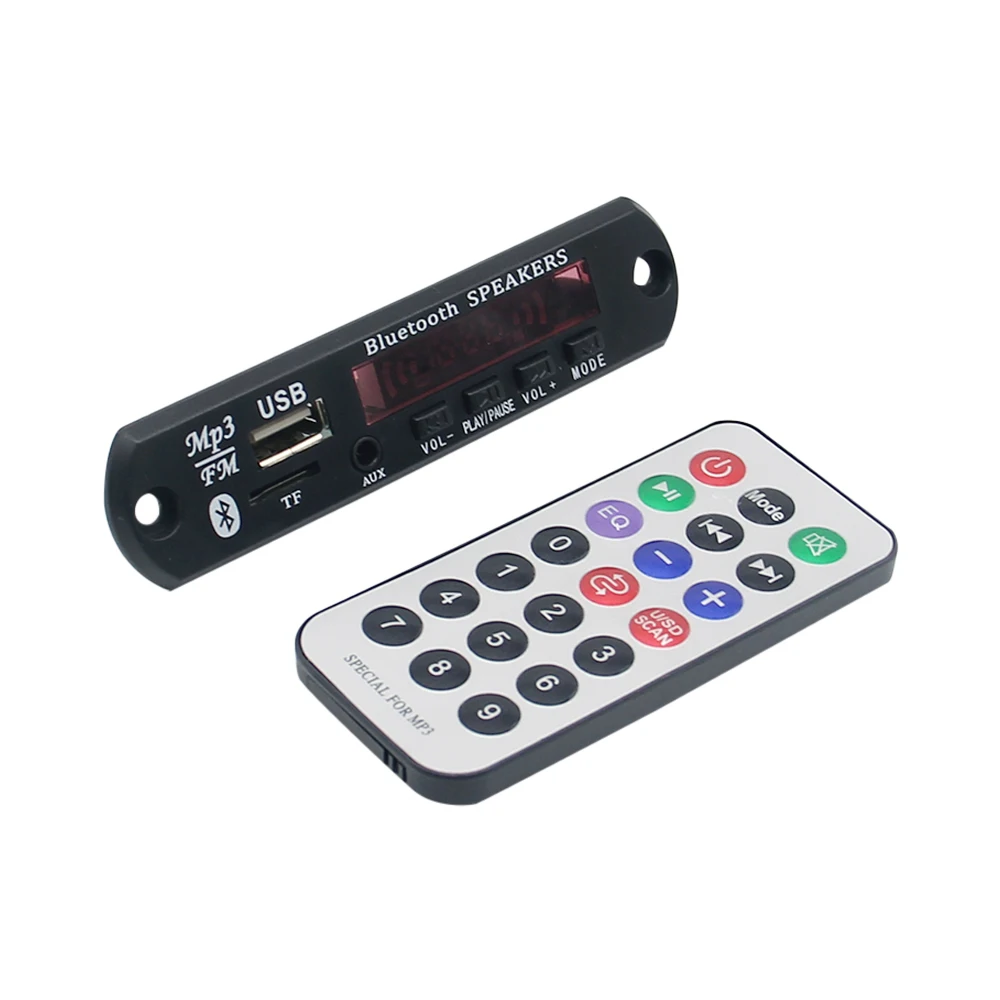 Bluetooth 5.0 5/12V MP3 WMA MAV Decoder Board Wireless Audio Module USB FLAC/APE music Player Radio with Remote Control