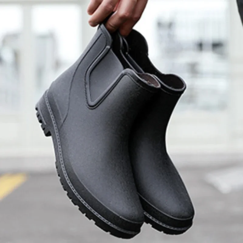 

Rain Boots Men's New Fashionable Anti Slip Short Tube Rain Boots Outdoor Waterproof Low Top Rain Boots Casual Sports Rain Boots