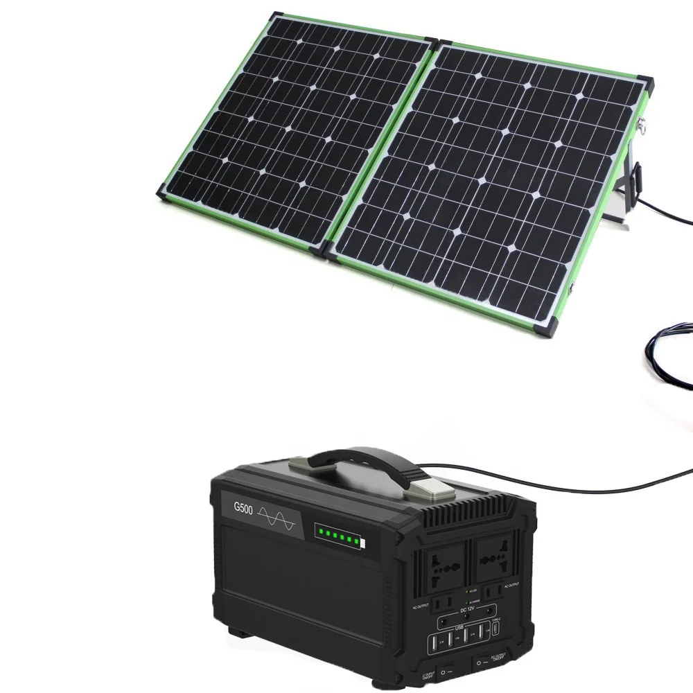 High quality LiFePo4 500Wh solar panel portable energy box solar generator kit home