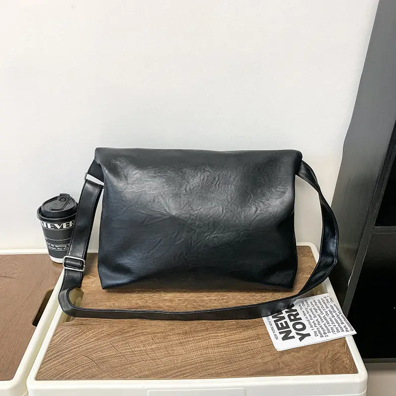 Designer Style Men's Commuting File Bag Hand-Held Briefcase Multifunctional Large Capacity Versatile Tote Bag Crossbody Bag