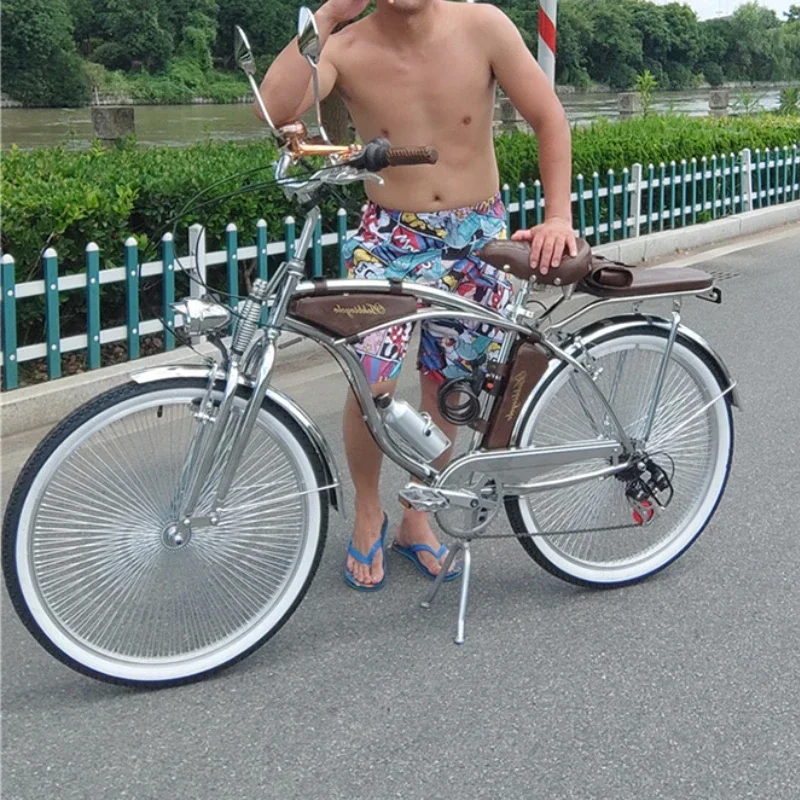 Beach Bike with Variable Speed, 26 Inch, 140 Hole Spoke, Dual Shock Absorber, Spring Front Fork, Bicycle