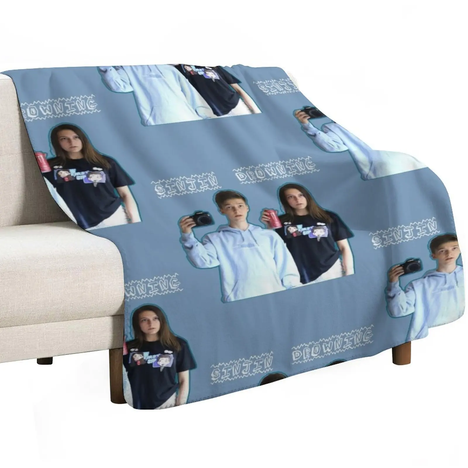 Sinjin Drowning Throw Blanket Decorative Soft Throw Blanket for Couch Sofa